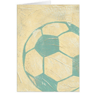 Ballon de football bleu en pastel par Chariklia