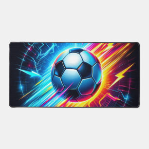 Ballon de football électrique futuriste éclair