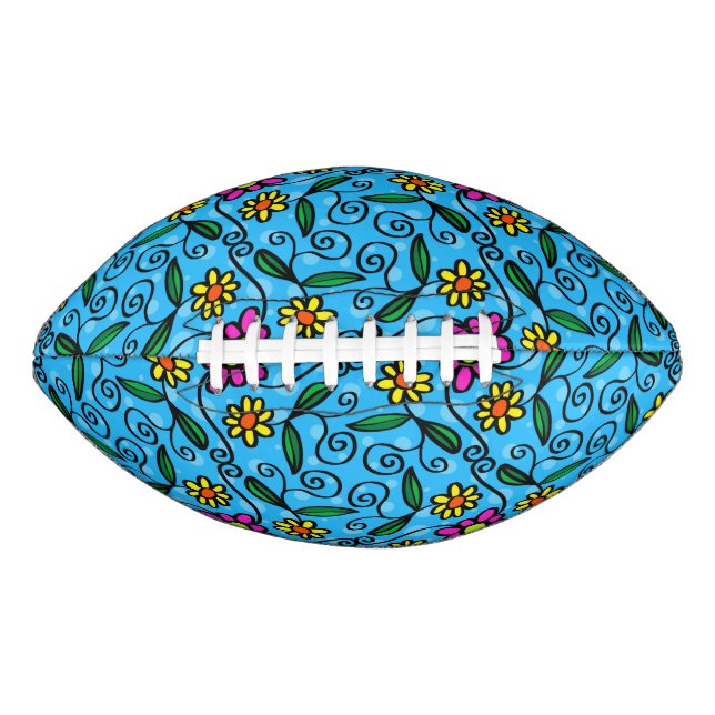 Ballon de football floral abstrait (Devant)