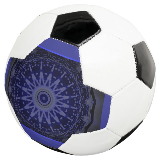 Ballon de football noir blanc et violet (3/4)