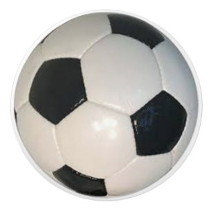 Ballon de football sur les boutons en céramique e