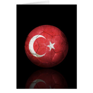 Ballon de football turc usé du football de drapeau
