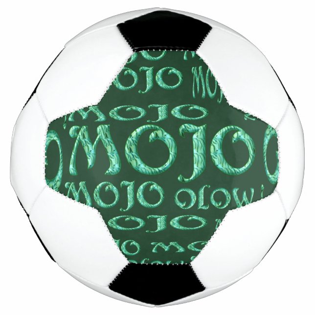 Ballon de football vert Mojo (Devant)