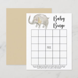 Ballon éléphant - Jeu de bingo Baby shower