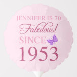 Ballon Gonflable 70e anniversaire 1953 pour les femmes<br><div class="desc">Célébrez une année marquante avec ce design mignon sur les fournitures de fête d'anniversaire avec de fabuleux lettrage rose et violet et un papillon. Un grand ajout pour une fête d'anniversaire pour maman,  soeur,  petite amie,  femme ou grand-mère. Personnalisez-le en ajoutant votre propre nom personnalisé.</div>