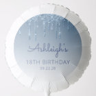 Anniversaire 18 ans chic bleu pailleté