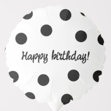 Anniversaire personnalisé noir et blanc