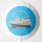 Bateau Titanic Blue Birthday White Star Line
