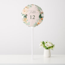 Botanique Boho Green Mariage rose Numéro de tablea
