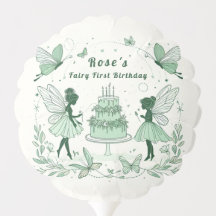 Fée verte enchantée premier anniversaire -