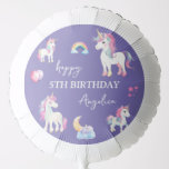 Ballon Gonflable Girl Purple Unicorn Anniversaire<br><div class="desc">Celebrate your little one's magical birthday party with our Girly Purple Unicorn Birthday Design. This adorable,  girly sweet print features a cute purple unicorn surrounded by sparkle glitter and rainbow cupcakes. Perfect for girls who love all things magical and pony-themed. Make her day extra special with this enchanting design!</div>