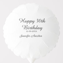 Joyeux 30e anniversaire ajouter nom date élégant s