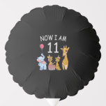Ballon Gonflable Now I am 11 years old 11th Birthday at the Zoo<br><div class="desc">Happy 11th Birthday. Funny and lovely Kids Birthday design with a cute Elephant,  two ferrets and a giraffe celebrating your birthday at the zoo.</div>