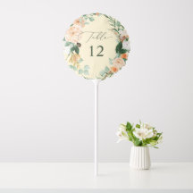 Numéro de table de mariage boho botanique verdure