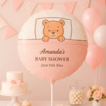 Ours en peluche Sleepy Baby shower rose clair