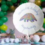Ballon Gonflable Pangolin Party Kids 6th Birthday Blue Ajouter Nom<br><div class="desc">Pour l'enfant qui aime les pangolins. Ce mignon pangolin coloré invitations fans des droits des animaux à une fête d'anniversaire. Personnalisez ce Pangolin avec le numéro de l'anniversaire et le nom de la fille ou du garçon de la fête et vous êtes tous prêts pour un anniversaire amusant emballé pangolin...</div>