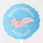 Ballon Gonflable Sympa rose heureux axolotl anniversaire personnali