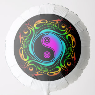 Ballon Gonflable Yin Yang Psychedelic Rainbow Tattoo