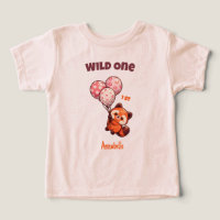 Ballon Panda Rouge Wild One 1er Anniversaire Enfan