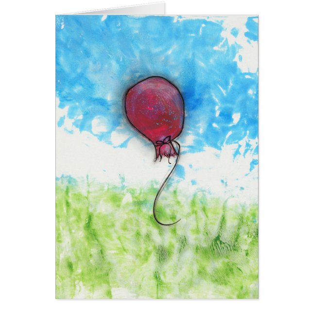 Ballon rouge heureux (Devant)