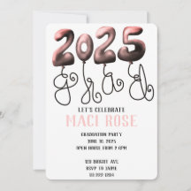 Ballons 2025 Grad Invitation