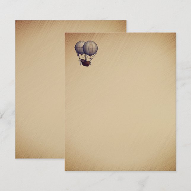 Ballons à air chaud Steampunk avec bateau (Devant / Derrière)
