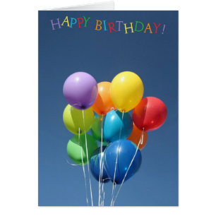 Ballons colorés Birthday Card
