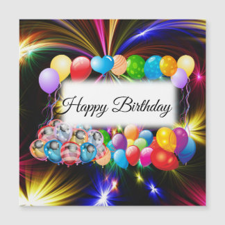 Ballons colorés, Feu d'artifice, Anniversaire