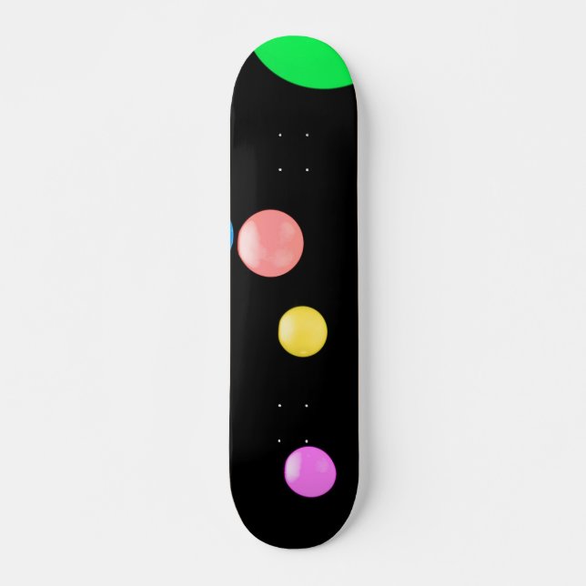 Ballons colorés Skateboard (Devant)