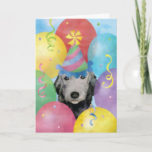 Ballons d'anniversaire Bedlington Carte Terrier