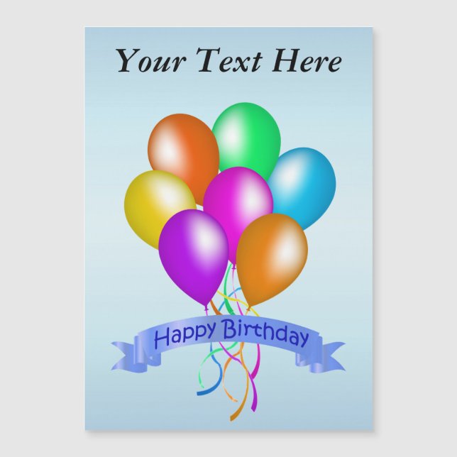 Ballons d'anniversaire colorés et heureux (Devant)