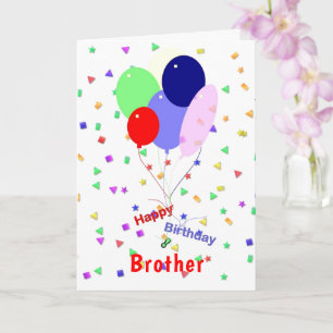 Ballons d'anniversaire colorés pour carte Brother