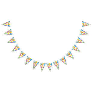 Ballons d'anniversaire drapeaux de bannière