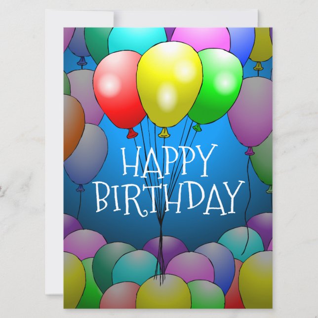 Ballons d'anniversaire heureux dans de nombreuses  (Devant)