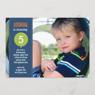 Ballons d'anniversaire - Invitation d'anniversaire