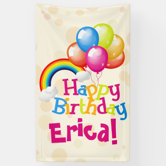 Ballons d'anniversaire personnalisés bannière arc- (Vertical)