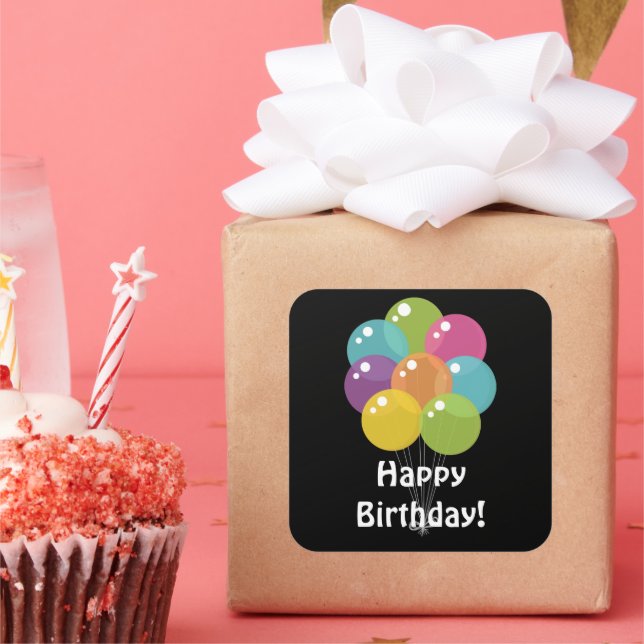 Ballons d'anniversaire unisex parti autocollant (Fête)