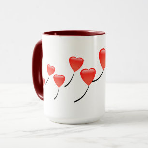 Ballons de coeur Mug