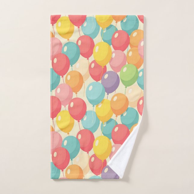 Ballons de fête de différentes couleurs (Serviette à main)