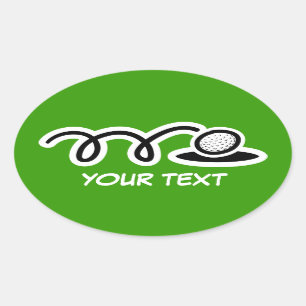 Ballons de golf gros autocollants avec texte perso