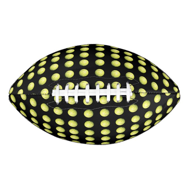 Ballons De Golf Jaunes Sur Motif Noir, (Devant)