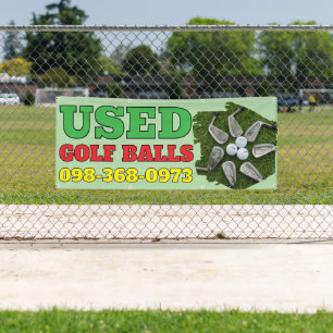 Ballons de golf usagés Bannière personnalisée