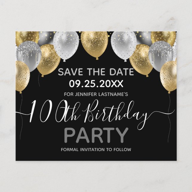 Ballons de parties scintillant 100e anniversaire E (Devant)