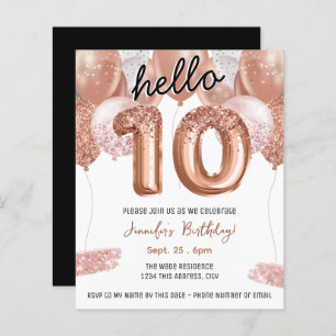 Ballons de Parties scintillant rose 10e fête d'ann