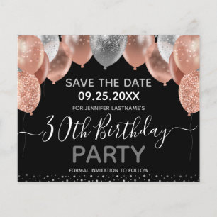 Ballons de Parties scintillant rose 30e anniversai