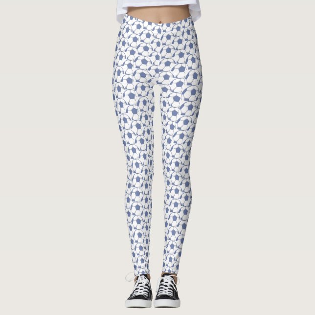 Ballons de soccer bleu Concevoir des Leggings d'im (Devant)