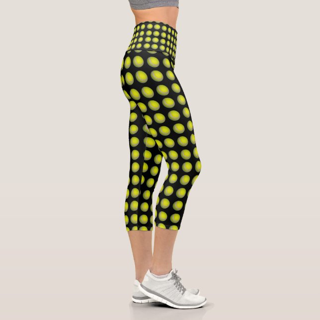 Ballons De Tennis Jaune, Leggings Capris Haute Tai (Droite)