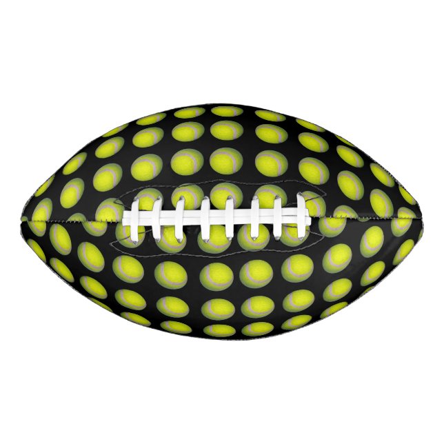 Ballons De Tennis Jaune Sur Motif Noir, (Devant)