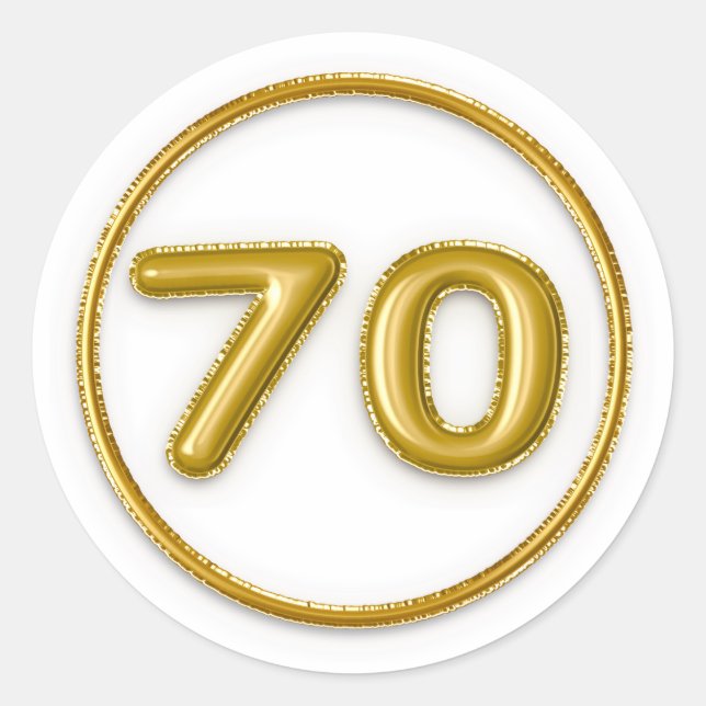 Ballons d'or numéro 70 Sticker rond (Devant)