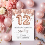 Ballons d'or Rose budget 12e fête d'anniversaire<br><div class="desc">Budget Douzième (12e) Anniversaire Fête Rose - Ballons d'or Rose et Confetti Invitation fête d'anniversaire. C'est l'invitation d'anniversaire parfaite pour une fête d'anniversaire Rose moderne or et rose vif Parties scintillant Fille étincelante fête d'anniversaire. Veuillez contacter le concepteur pour les articles customisés correspondants.</div>